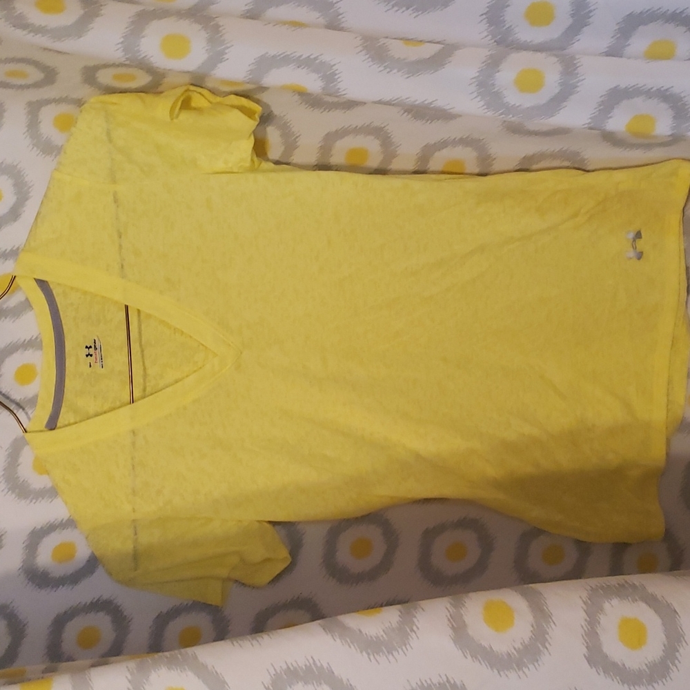 Under Armour Heat Gear Sheer Yellow T Shirt